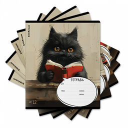 Цена за 10 шт. Тетрадь школьная ученическая ErichKrause Funny Friends, 12 листов, линейка (в плёнке по 10 шт.)_MIX-PACK