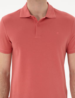 Mercan Slim Fit %100 Pamuk Polo Yaka Basic Ti__rt