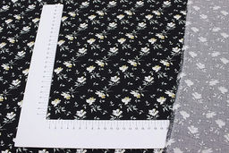 Плательная вискоза Валери цв.черный, ВИД2, ш.1.44м, вискоза-100%, 135гр/м.кв - Купава фото 5