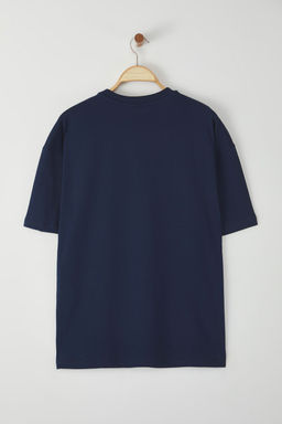 TRENDYOL MAN Ekru Unisex Oversize/Genis Kesim Ay?c?k Bask?l? %100 Pamuklu T-Shirt TMNSS25TS00158 - Trendyolmilla фото 11