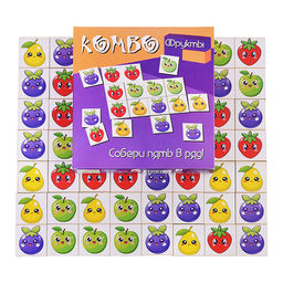 Игра Комбо. Фрукты игра в коробке (Древесный материал хдф)