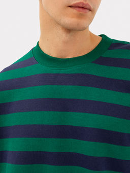 Свитшот мужской в сине-зеленую полоску сине -зеленая полоска 121866/1 - Mark formelle фото 5