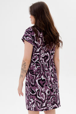 Платье женское домашнее из кулирки Лана палитра лила макси - Амадэль фото 6