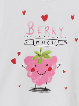 Bisiklet Yaka Bask?l? K?z ?ocuk Ti??rt 2li - Waikiki фото 3