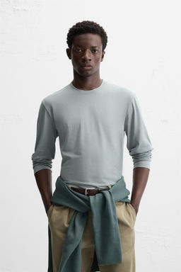 BASIC SLIM FIT T-SHIRT - Zara фото 26