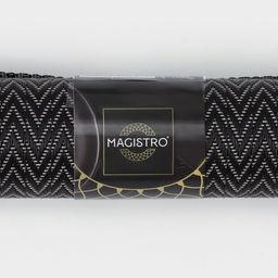 Дорожка на стол Magistro «Рона», 30×150 см, чёрная