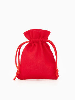 Цена за 50 шт. Мешочек подарочный Хлопок, 7?9 см, красный