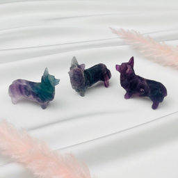 Фигурка "Собака" из Флюорита