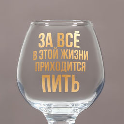 Бокал для коньяка «Приходится пить», 265 мл