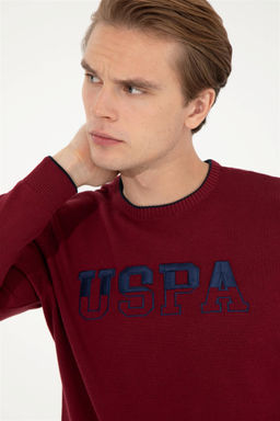 U. S. Polo Assn / Мужской бордово-красный трикотаж с круглым вырезом - U.s. polo assn фото 9