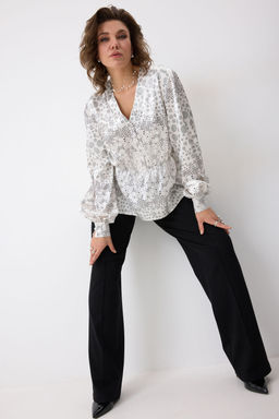 Блуза BegiModa 4146 круги на белом