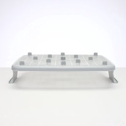 Туалет с сеткой, 44×33×11.5 см, серый, бирюзовый
