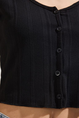 Trendyolmilla Ekru Patl? Crop Havuz Yaka Fitilli Esnek Orme Bluz TWOSS24BZ00364 фото 19