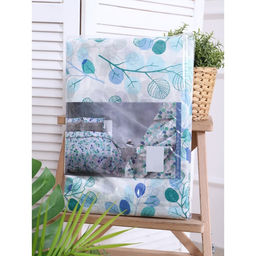 Постельное бельё 1,5 сп Эвкалипт, б/з синий,150х210 см, 150х210 см, 70х70 см, бязь, 105 г/м, 100% хлопок - Атра фото 5