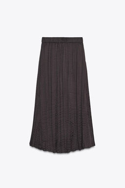 CRINKLED-EFFECT SATIN SKIRT - Zara фото 8