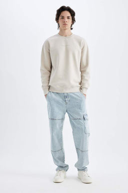 Толстовка свободного кроя с круглым вырезом и принтом - Defacto фото 2