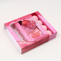 Подарочный набор женский «Сладкого Нового года», гель для душа 300 мл, бомбочки для ванны 4×40 г, Чистое счастье