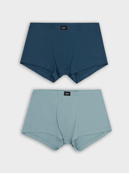 Трусы боксеры мужские в наборе, 2 шт сланец +морская волна 411122-2