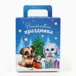 Коробка подарочная новогодняя складная с 3D эффектом Мишка с подарком, 18 x 15 x 7.5 см - Дарите счастье фото 5