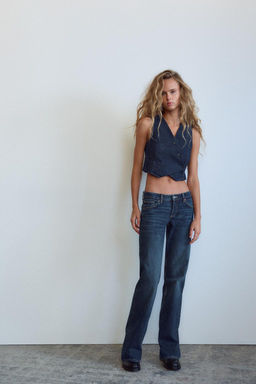 TRF WIDE-LEG LOW-RISE JEANS - Zara фото 2