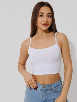 Женский топ на бретелях Lingeamo белый ЛТ-05 (1)  фото 3