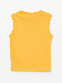 Bisiklet Yaka Kolsuz Bask?l? Erkek Bebek Atlet - Waikiki фото 2