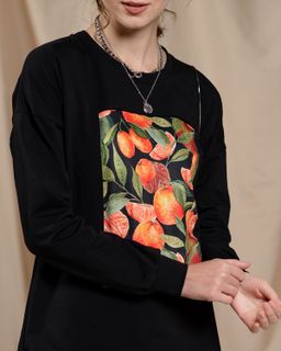 Удлинённый свитшот со вставкой ASTP052, джемпер, футер - Sahar art lab фото 9