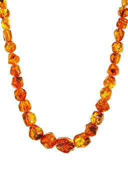 Роскошные бусы из натурального цельного янтаря Кристалл золотистый переливающийся