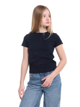 Футболка в рубчик 22-0210 синий