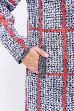 Кардиган К 1377/серо-ягодный микс (1205) - Злата фото 13