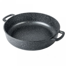 Жаровня с антипригарным покрытием 2,5л, д24см "Гранит", h7см, s0,4см, литые ручки (Россия)