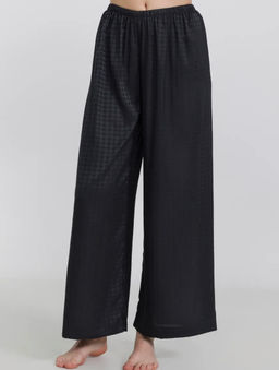 K12527 Костюм домашний: рубашка и брюки ЧЕРНЫЙ