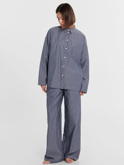 Рубашка женская в темно-синюю полоску т.синяя полоска 502985 - Mark formelle фото 3