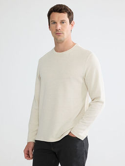 Regular Fit Bisiklet Yaka Erkek Sweatshirt