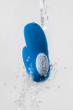 Многофункциональный стимулятор для пар Satisfyer Partner Whale, силикон, голубой, 17 см.  фото 14