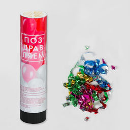 Хлопушка пружинная Поздравляем, шары, 20 см - Страна карнавалия фото 2