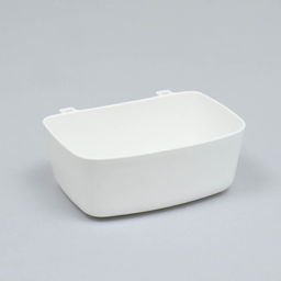 Миска пластиковая в клетку и для переносок 11 х 10 х 4 см, 250 мл, белая