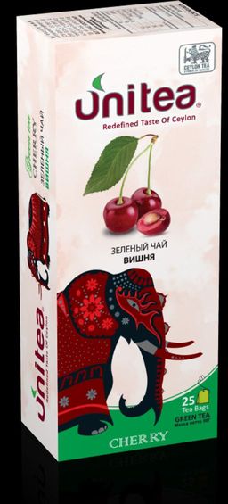 UNITEA. Cherry зеленый 50 гр. карт.пачка, 25 пак.