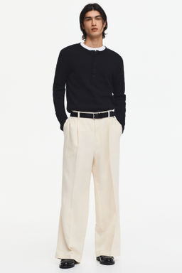 Camiseta de canal? con cuello panadero Slim Fit - H&m фото 6