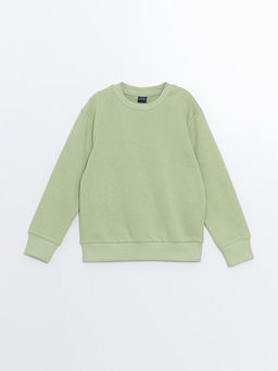Bisiklet Yaka Basic Uzun Kollu Erkek ?ocuk Sweatshirt