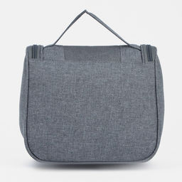 Косметичка-несессер на молнии, с крючком, наружный карман, цвет серый - Simaland фото 2