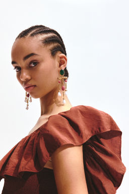 Flounced off-the-shoulder dress - H&m фото 8