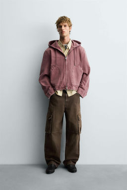 WASHED HOODIE JACKET