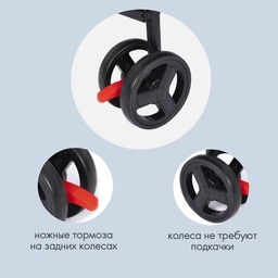 Коляска прогулочная детская Indigo PUNTO, складывается в трость, серая