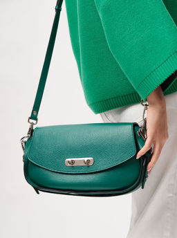 Кожаная сумка Azaro 30645 зеленый изумруд