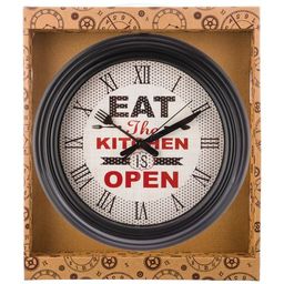 ЧАСЫ НАСТЕННЫЕ КВАРЦЕВЫЕ CHEF KITCHEN ДИАМЕТР=31 СМ. ДИАМЕТР ЦИФЕРБЛАТА=22,5 СМ. ЦВЕТ:ЧЕРНЫЙ - Lefard фото 2