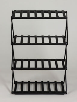 Стеллаж универсальный, 4 полки, 50×25×68 см, напольный, открытый, чёрный, Greengo