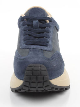 04-PCML26-3 BLUE Кроссовки демисезонные женские (натуральная замша, натуральная кожа, текстиль)
