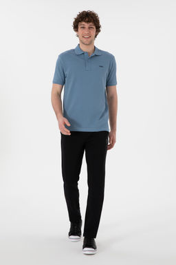 Erkek Slim Fit D_z Pa_a Siyah E_ofman Alt_