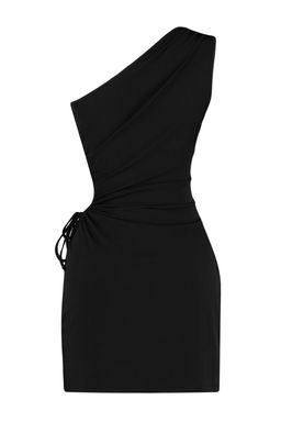 TRENDYOLMILLA Cok Renkli Cicek Desenli Vucuda Oturan Cut Out/Pencere Detayl? Orme K?sa S?k Elbise TPRSS23EL00154  фото 47